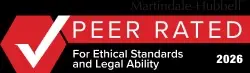 Martindale-Hubbell Peer Rated for Ethical Standards and Legal Ability 2026
